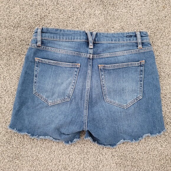 Vineyard Vines Size 26 Jamie Striped Grosgrain Jean Cutoff Short Blue Denim - Picture 2 of 9